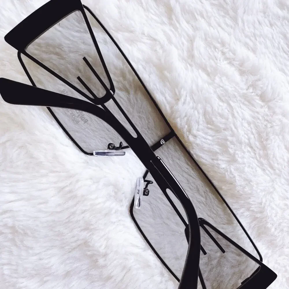 Shane Clear Black Wrap-Around Sunglasses